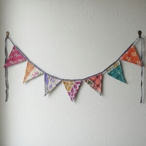 Quilted Bunting Multicolor Bohemian Banner Garland